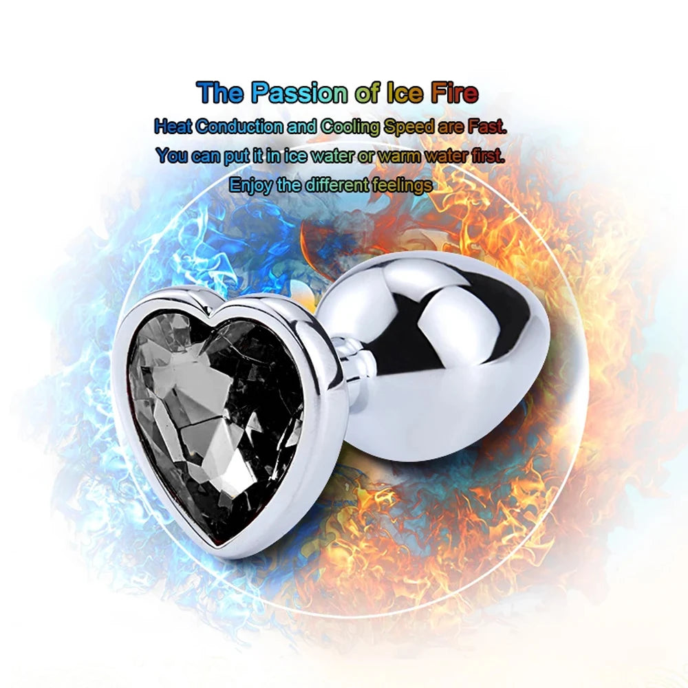 3PCS S/M/L Metal Anal Plug Butt Plug Sex Toy Butt Toy for Women Men Couples Gay Adult Game Masturbator Anal Diamond Sex Shop EROCIT