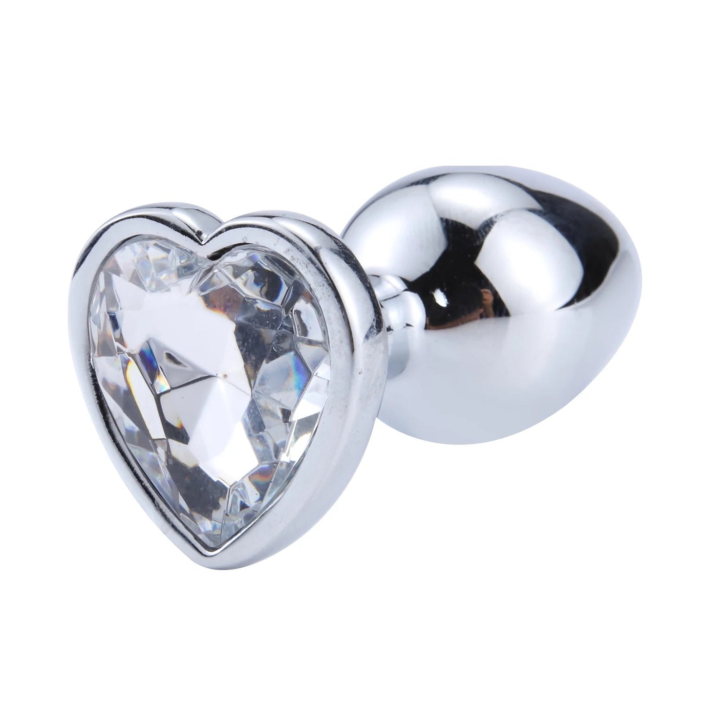 Anal Plug Heart 3 Sizes Stainless Steel Crystal Anal Plug Removable Butt Plug Stimulator Anal Sex Toys Prostate Massager Dildo EROCIT