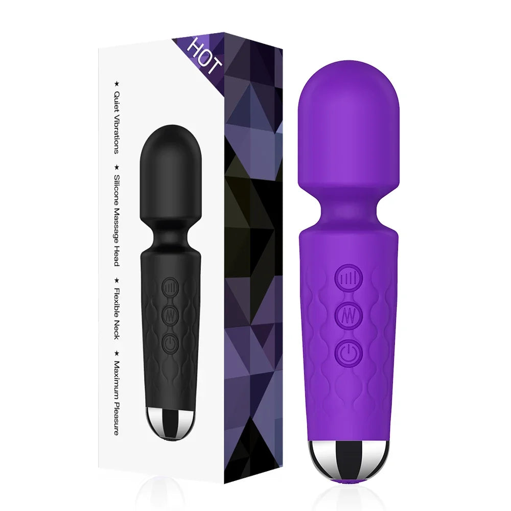 20 Speeds Powerful AV Vibrator for Women Nipple G spot Clitoris Stimulator Magic-Wand Dildo Female Masturbation Adult Sex Toys EROCIT