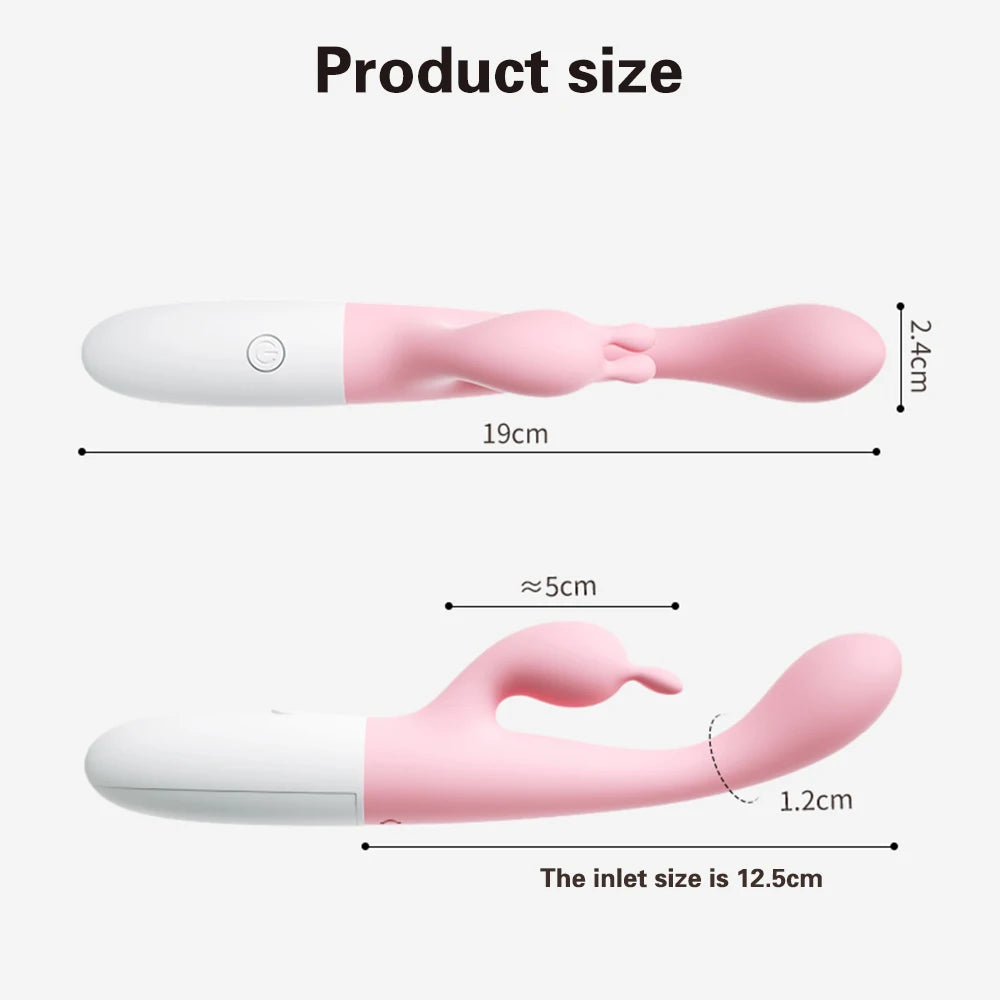Powerful Double Head Rabbit Vibrators Vagina Clitoris Stimulator G-Spot Massager Sex Toys For Women Female Masturbator Sex Shop EROCIT