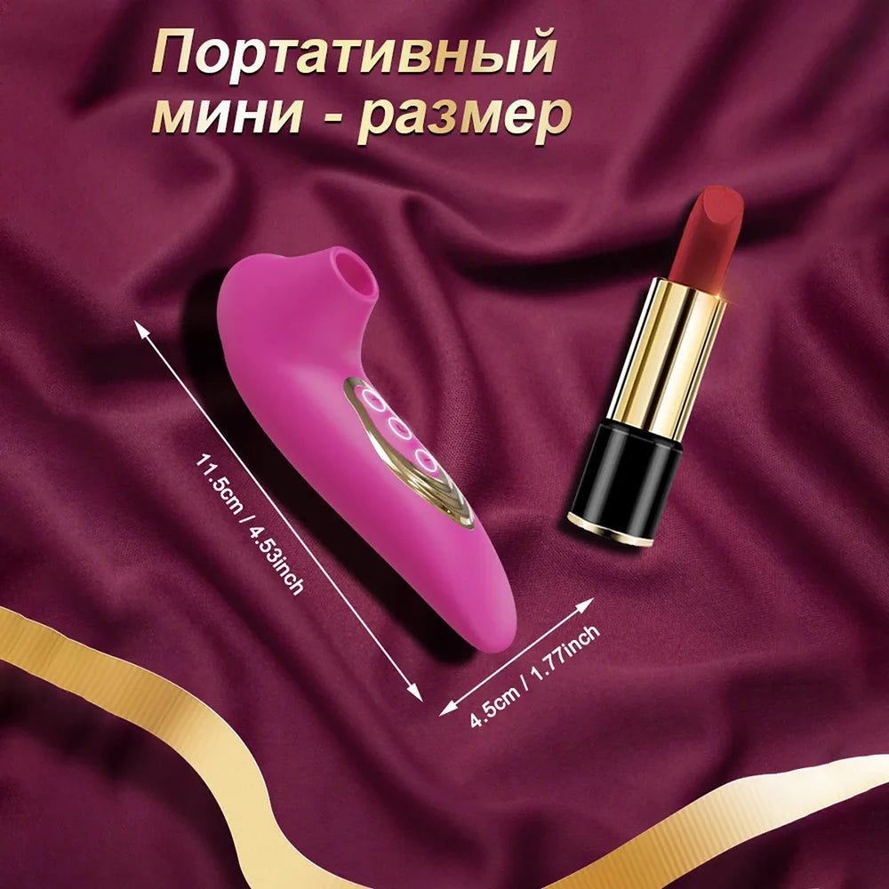 Female mini G-spot nipple sucking vibrator clitoris sucker pussy dildo stimulator adults masturbator sex toys for woman couples EROCIT
