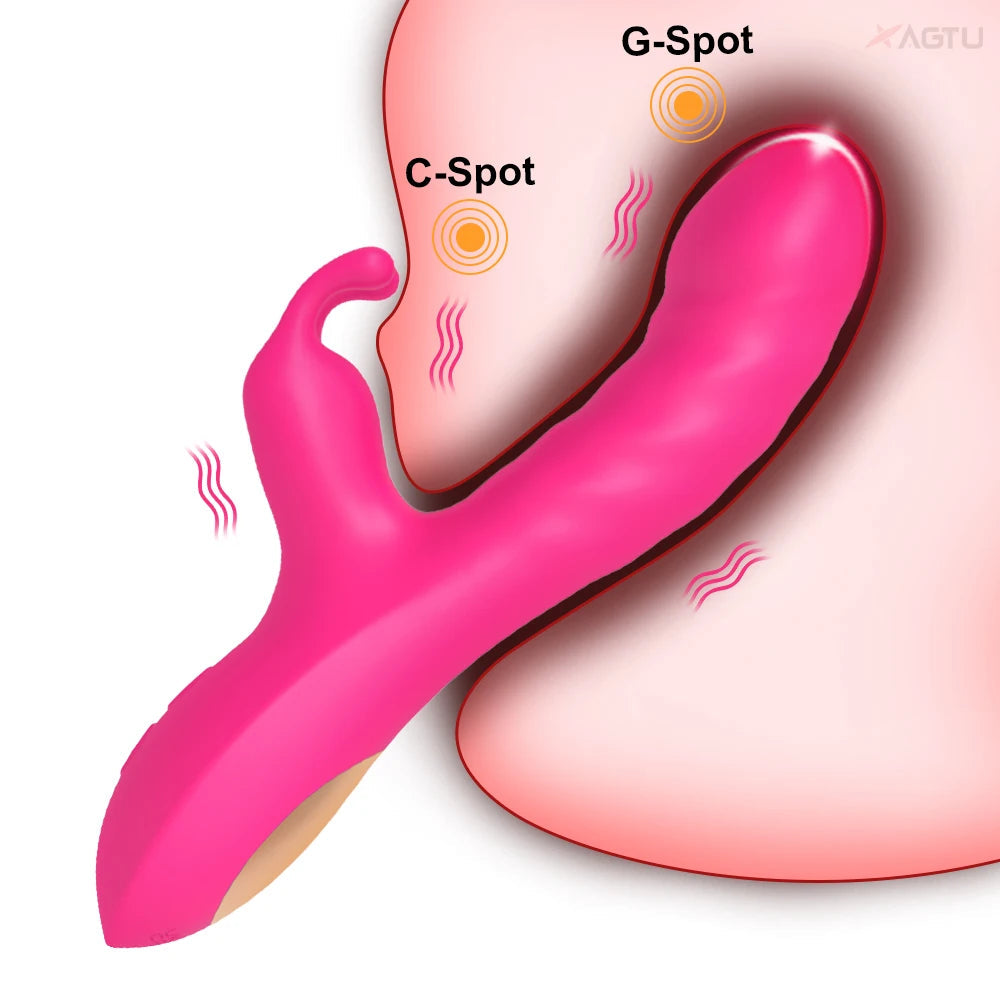 Rabbit Vibrator for Women Clitoris Stimulator Silicone G-spot Powerful 2 in 1 Dildo Female Masturbation Sex Toys Adult Goods EROCIT