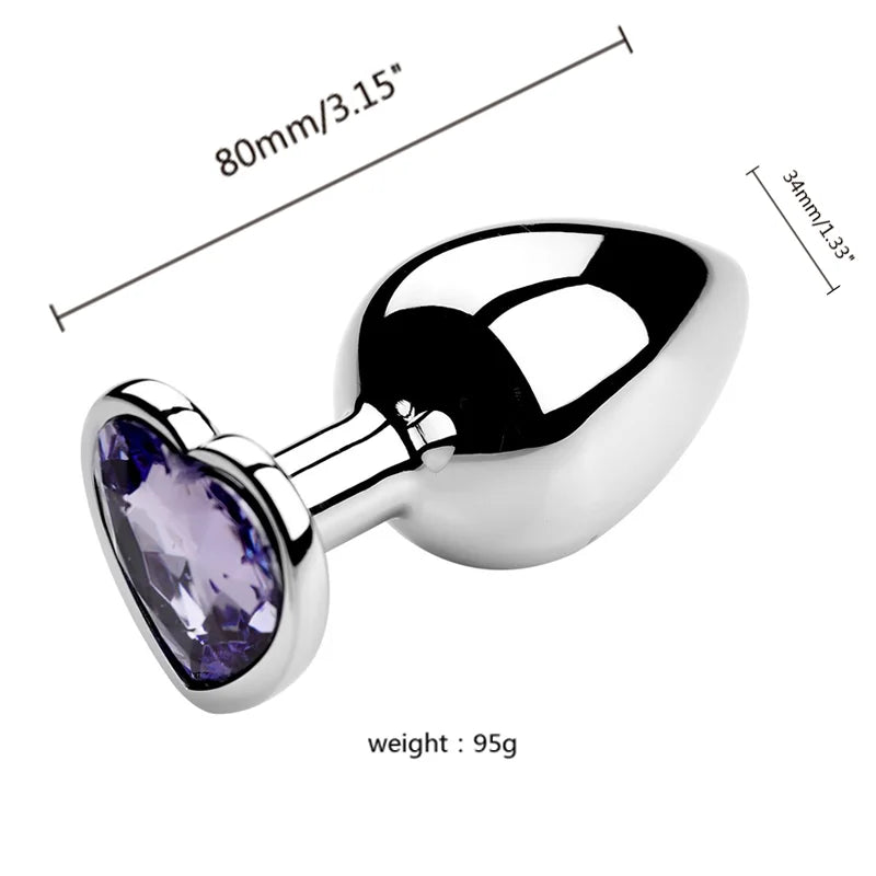 3PCS S/M/L Metal Anal Plug Butt Plug Sex Toy Butt Toy for Women Men Couples Gay Adult Game Masturbator Anal Diamond Sex Shop EROCIT