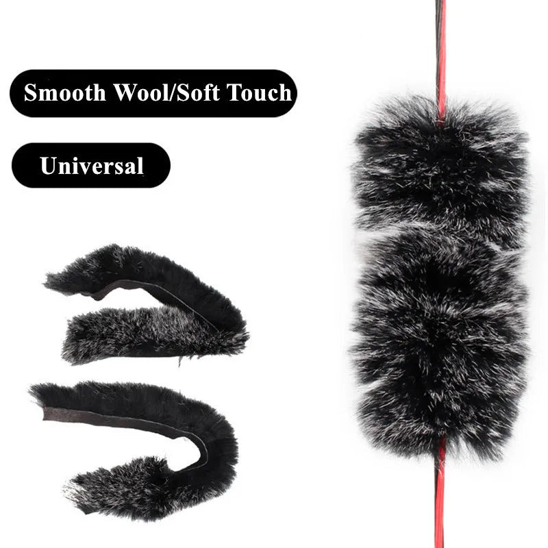 2Pcs Rabbit Hair Bow String Stabilizer Silencer Damper High Performance Archery Hunting Vibration Dampener Accessories 20x1.5cm EROCIT