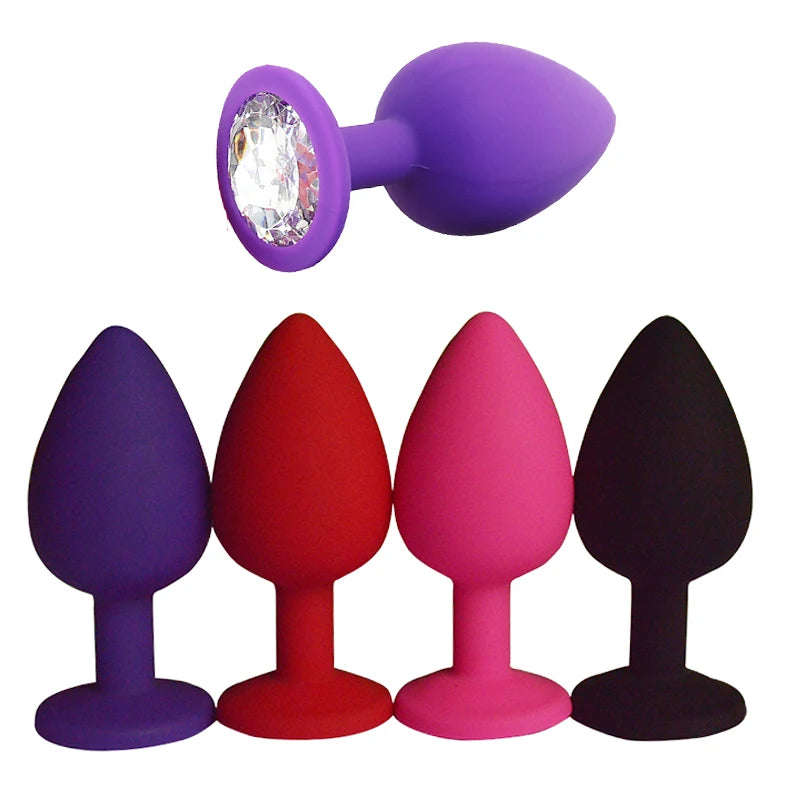 3 Size Silicone Butt Plug Anal Plug Unisex Sex Stopper Adult Toys for Men/Women Anal Trainer Prostate Massager Dildo for Couples EROCIT