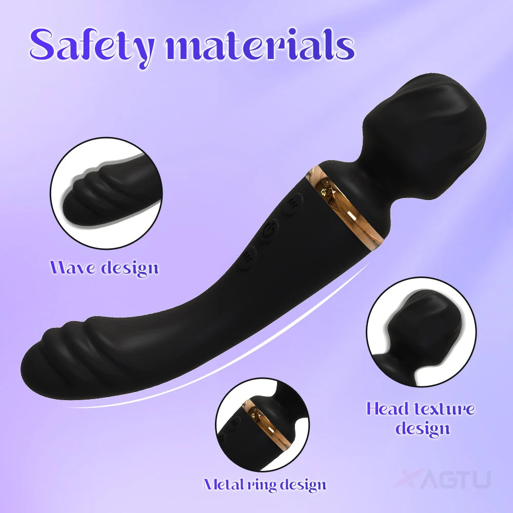 AV Vibrator for Women Vagina Massager USB Rechargeable 2 Motors G Spot Clit Clitoris Stimulator Female Sex Toys Adults Goods EROCIT