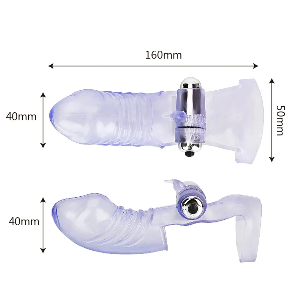 Finger Sleeve Vibrator G Spot Clit Massage Orgasm Massager penis Condom Stick Dildo Rabbit Vibrating Stick Sex Toy for Women EROCIT