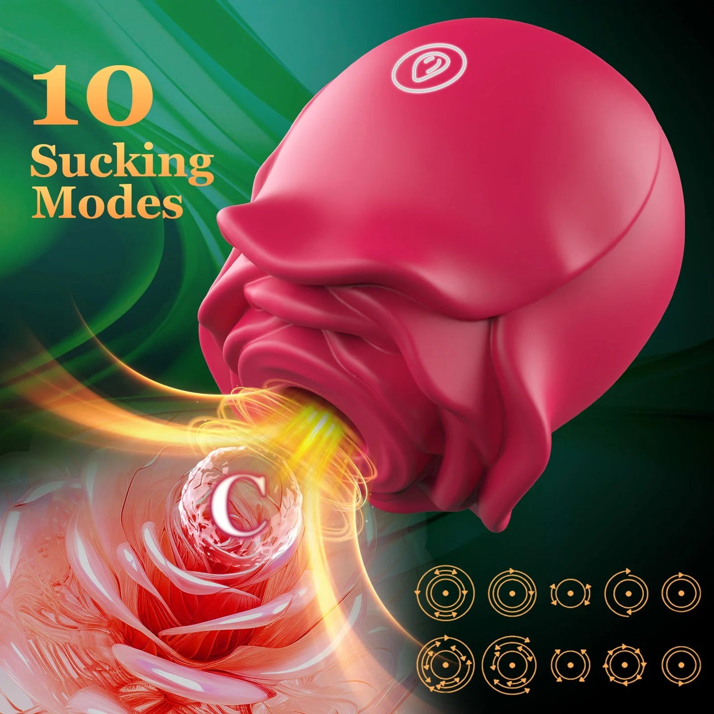 Rose Shape Vagina Sucking Vibrator Nipple Massager Clitoral Vacuum Stimulator Vibrating Female Masturbator Sex Toys for Adults EROCIT