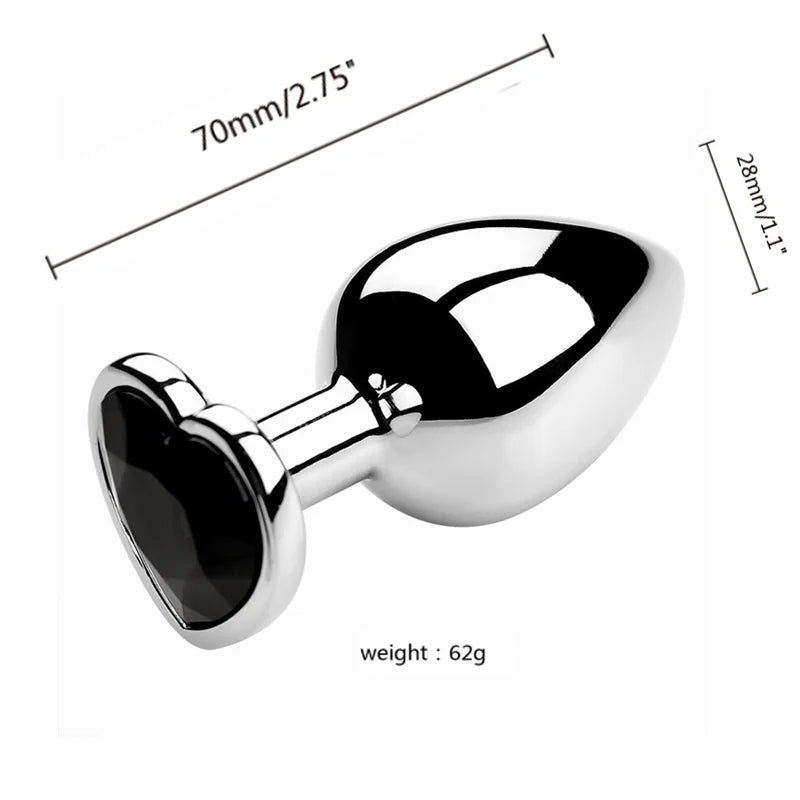 3PCS S/M/L Metal Anal Plug Butt Plug Sex Toy Butt Toy for Women Men Couples Gay Adult Game Masturbator Anal Diamond Sex Shop EROCIT