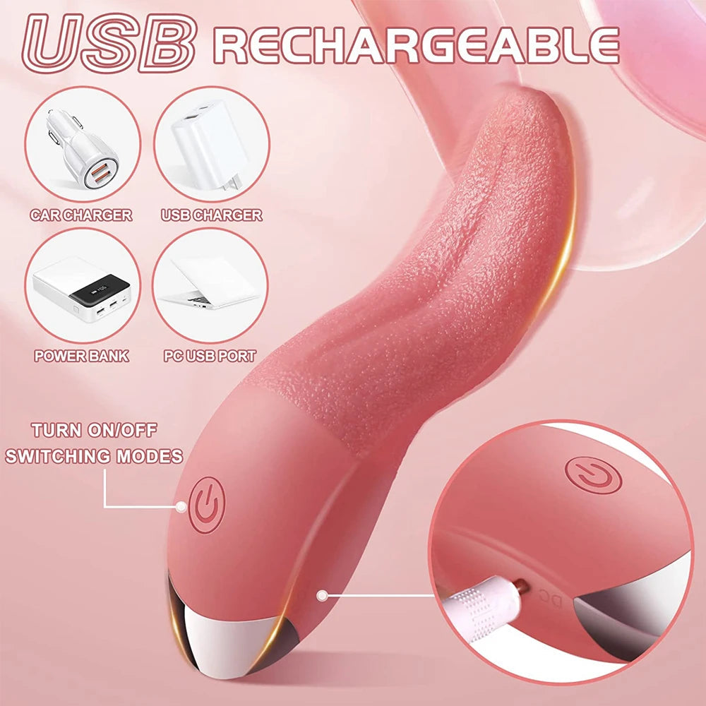Sex Toys Vibrator Nipple Vagina Tongue Licking Stimulator Massager Masturbation Tools Women Sex Toys Vibration Adult Supplies EROCIT