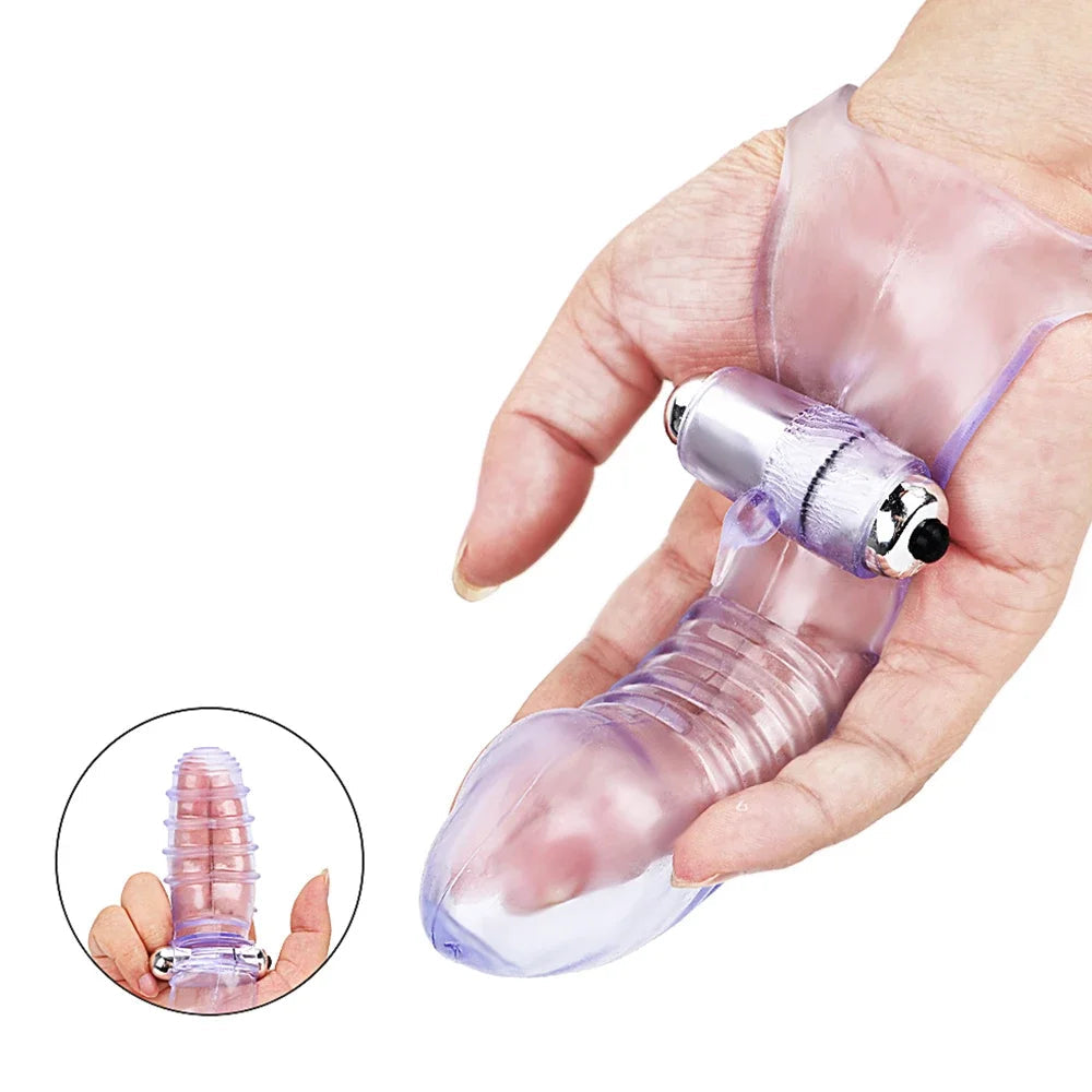 Finger Sleeve Vibrator G Spot Clit Massage Orgasm Massager penis Condom Stick Dildo Rabbit Vibrating Stick Sex Toy for Women EROCIT