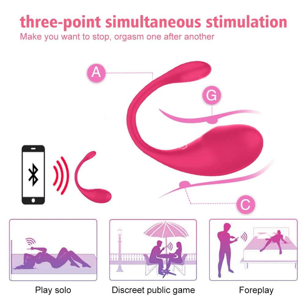 Wireless Bluetooth G Spot Vibrator for Women Dildo APP Remote Control Wear Vibrating Egg Clit Female Panties Sex Toys for Adults EROCIT