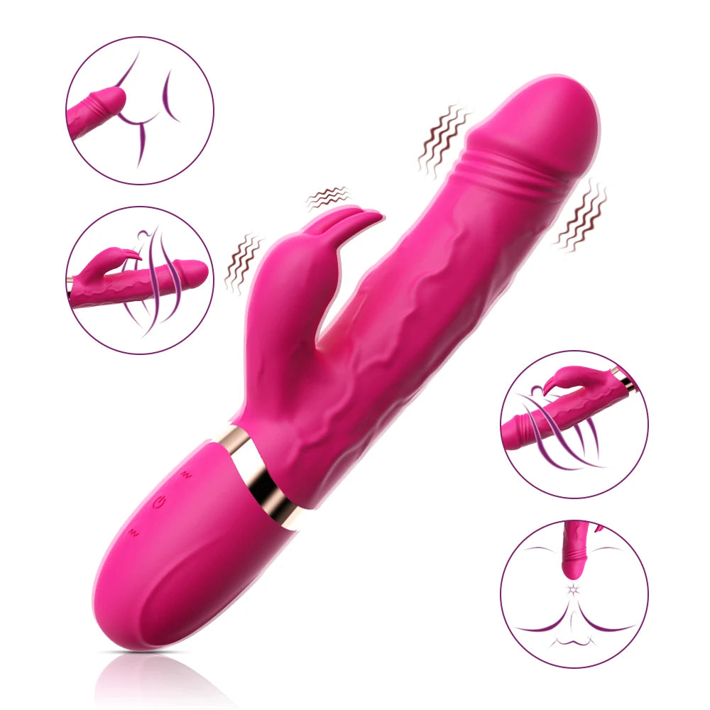 G-Spot Dildo Rabbit Vibrator 10 Speed Vibration Waterproof Vagina Clitoris Massager Sex Toys for Women EROCIT