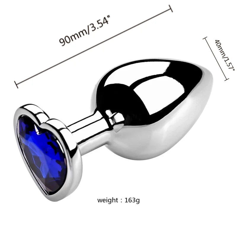 3PCS S/M/L Metal Anal Plug Butt Plug Sex Toy Butt Toy for Women Men Couples Gay Adult Game Masturbator Anal Diamond Sex Shop EROCIT
