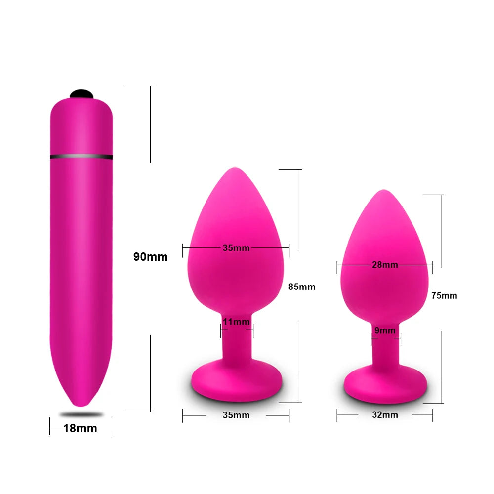Soft Silicone Anal Butt Plug Men Prostate Massager Adult Gay Products Ass Stuffed Anal Trainer Unisex Sex Toys for Couples Adult EROCIT