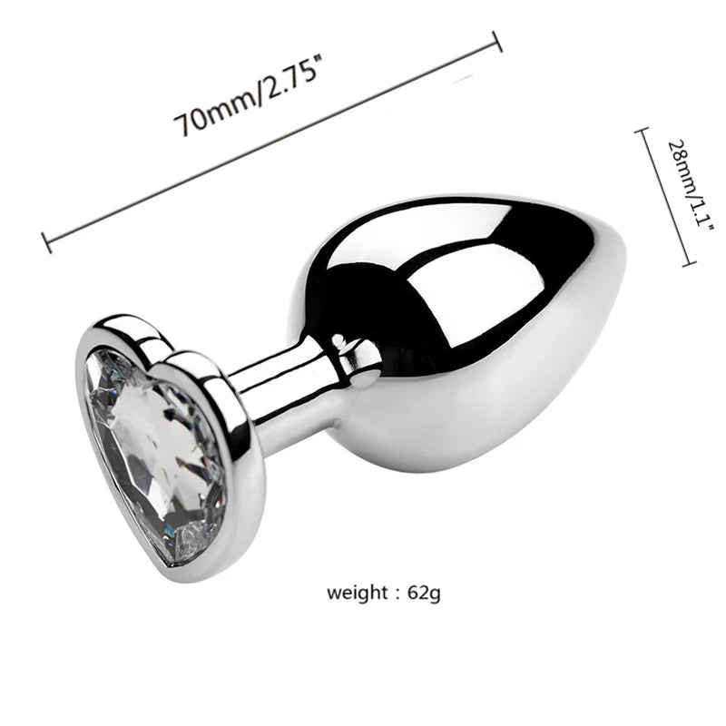 3PCS S/M/L Metal Anal Plug Butt Plug Sex Toy Butt Toy for Women Men Couples Gay Adult Game Masturbator Anal Diamond Sex Shop EROCIT