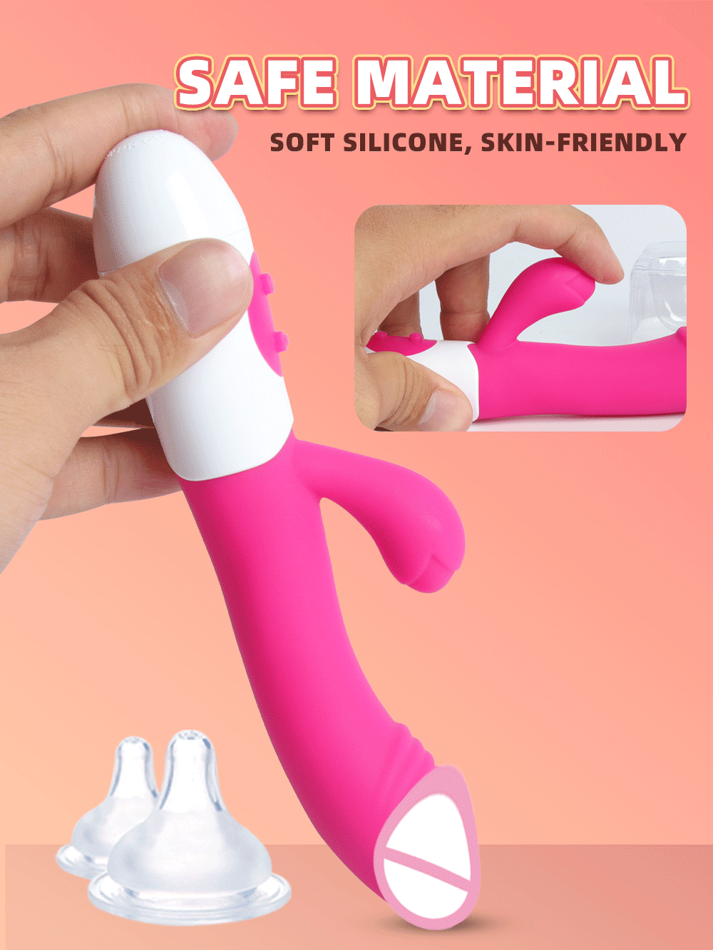 Rabbit Vibrator Dildo Powerful Dual Vibration G Spot Clitoris Stimulation Masturbators Vaginal Massager Adult For Women Sex Toys EROCIT