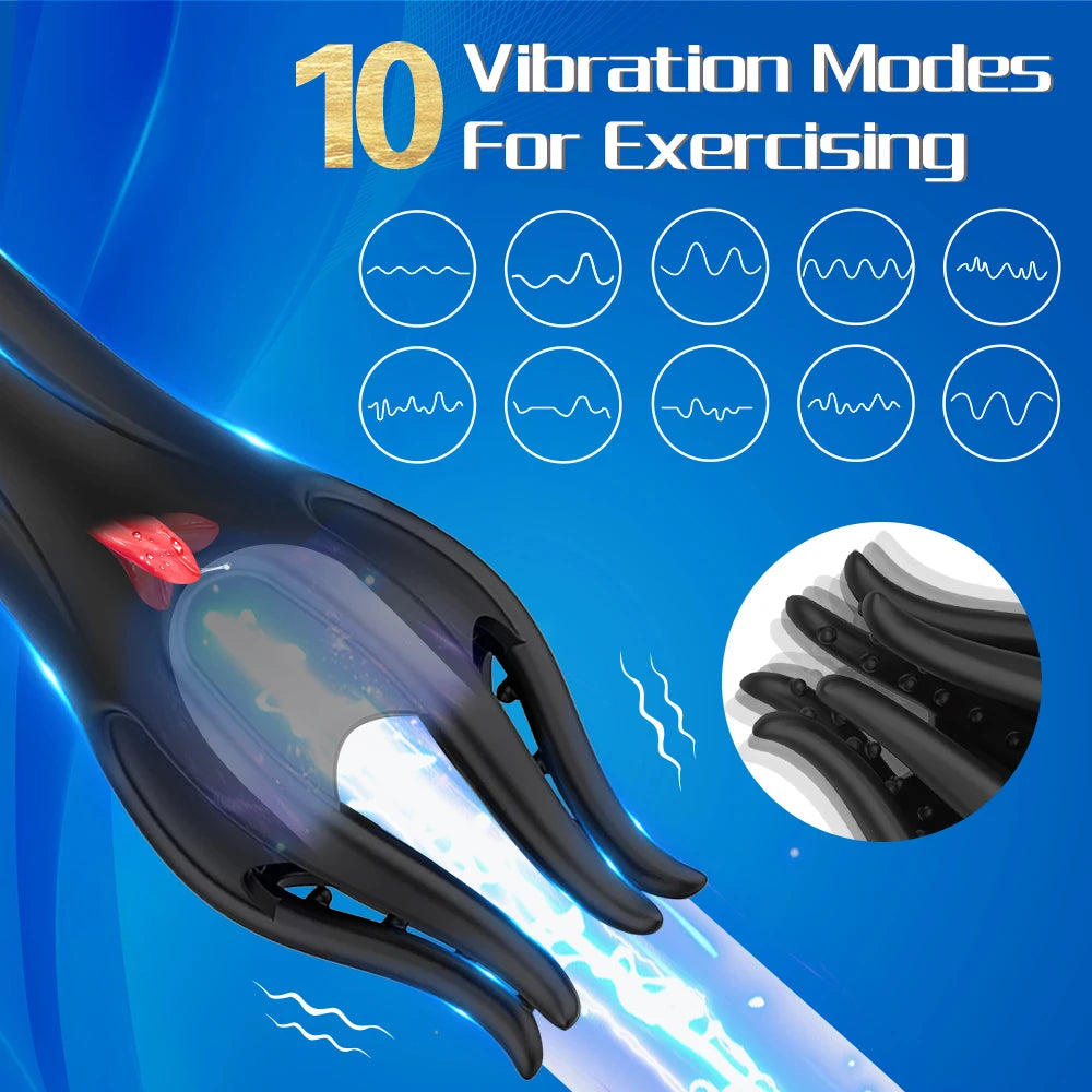 Penis Training Vibrator Male Masturbator Glans Stimulator Sex Toy for Ejaculation Delay Training Male Pleasure Prolong Endurance EROCIT