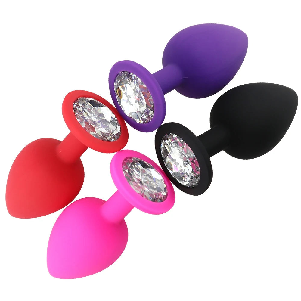 3 Size Silicone Butt Plug Anal Plug Unisex Sex Stopper Adult Toys for Men/Women Anal Trainer Prostate Massager Dildo for Couples EROCIT