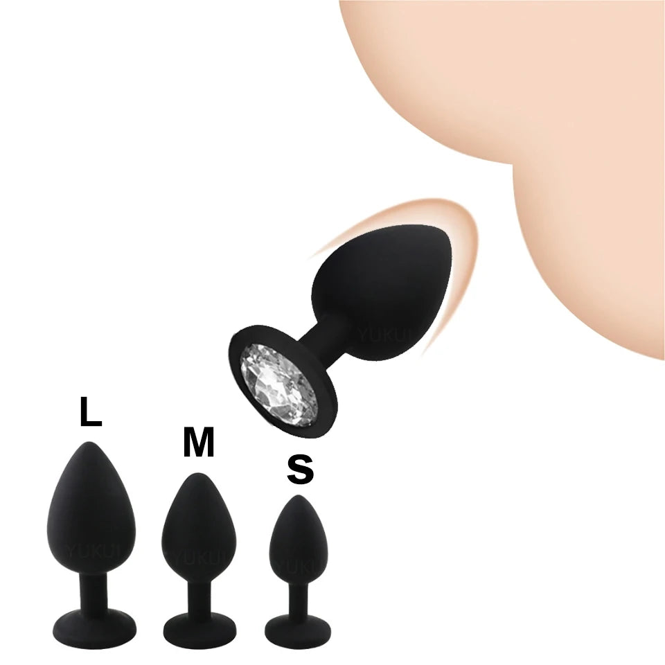 Soft Silicone Anal Butt Plug Men Prostate Massager Adult Gay Products Ass Stuffed Anal Trainer Unisex Sex Toys for Couples Goods EROCIT