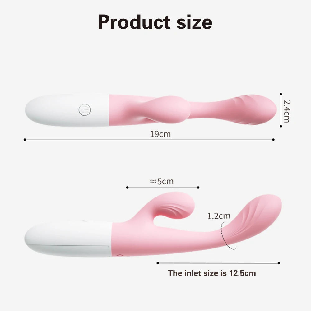 Powerful Double Head Rabbit Vibrators Vagina Clitoris Stimulator G-Spot Massager Sex Toys For Women Female Masturbator Sex Shop EROCIT