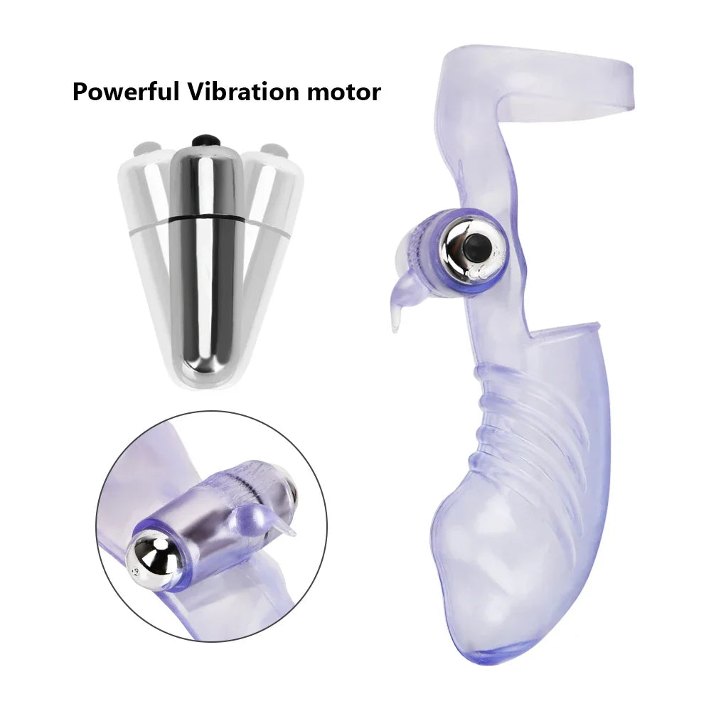 Finger Sleeve Vibrator G Spot Clit Massage Orgasm Massager penis Condom Stick Dildo Rabbit Vibrating Stick Sex Toy for Women EROCIT