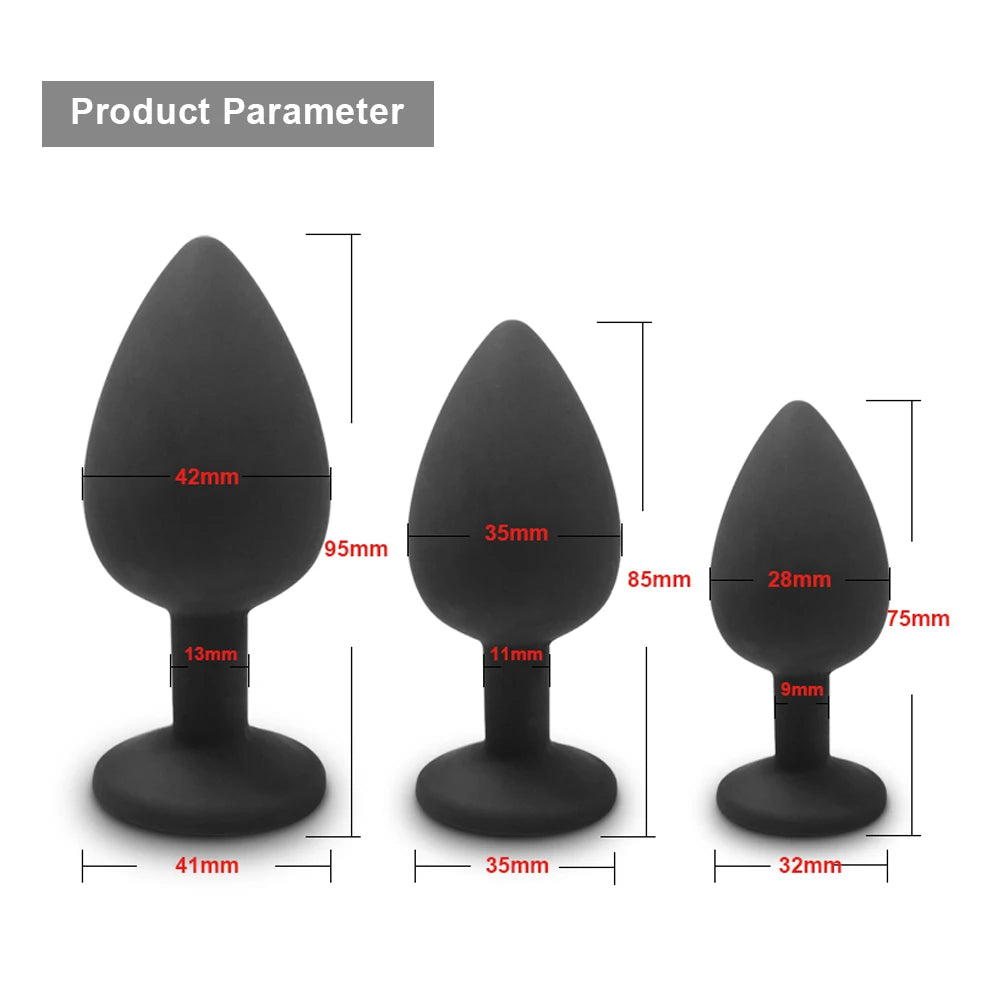 Soft Silicone Anal Butt Plug Men Prostate Massager Adult Gay Products Ass Stuffed Anal Trainer Unisex Sex Toys for Couples Adult EROCIT