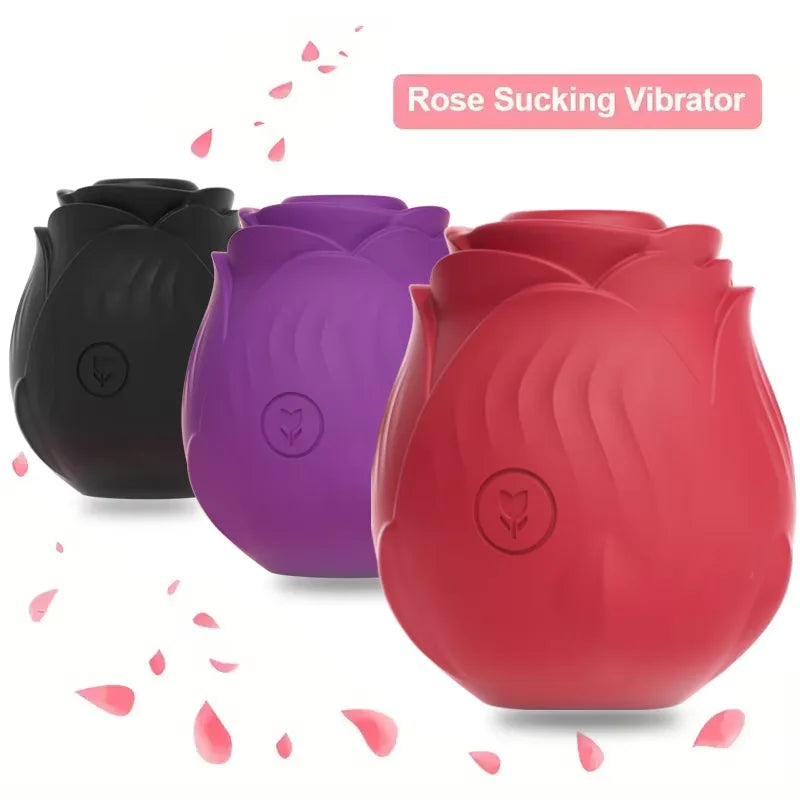 Rose-Sucking Dildo Vibrator Sex Toys for Women Sucking Clitoral Nipple Clit Sucker G Spot Vibrators Adults Goods Ses Toy 18+ EROCIT
