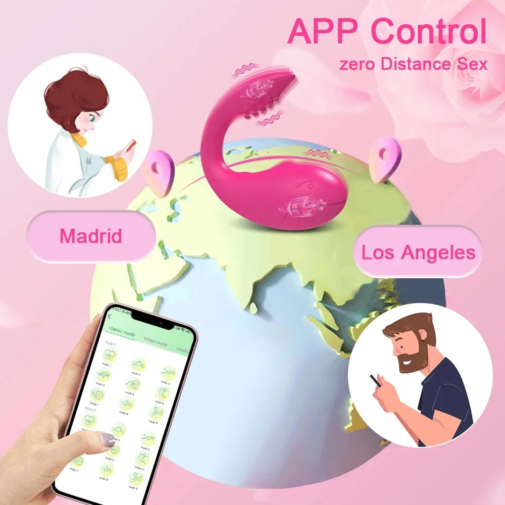 Wireless Bluetooth APP Vibrator for Women Remote Control Dildo G Spot Massager Wear Vibrating Egg Female Sex Toys for Adults 18 EROCIT