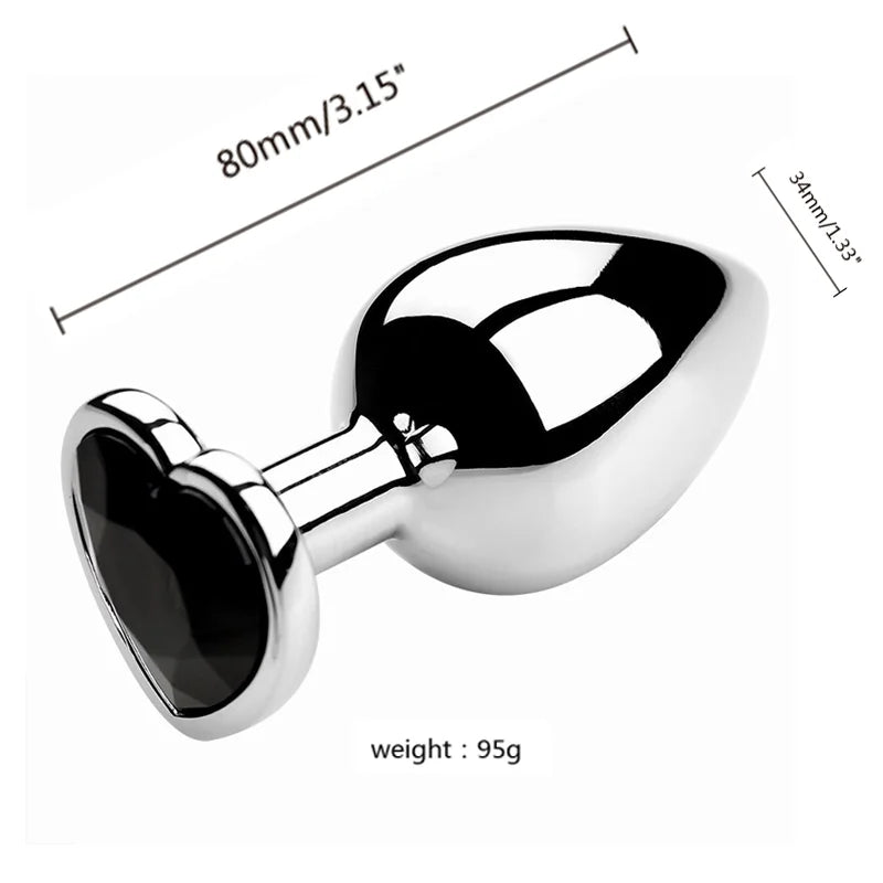 3PCS S/M/L Metal Anal Plug Butt Plug Sex Toy Butt Toy for Women Men Couples Gay Adult Game Masturbator Anal Diamond Sex Shop EROCIT