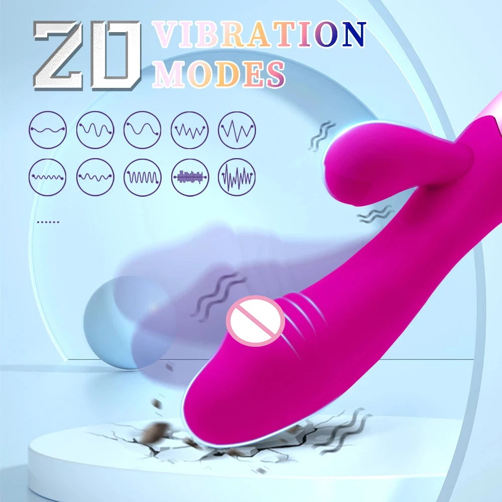 Rabbit Vibrator Dildo Powerful Dual Vibration G Spot Clitoris Stimulation Masturbators Vaginal Massager Adult For Women Sex Toys EROCIT