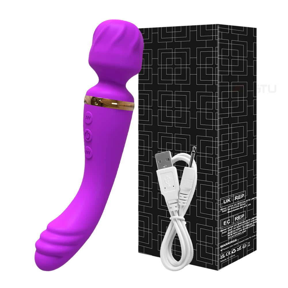 AV Vibrator for Women Vagina Massager USB Rechargeable 2 Motors G Spot Clit Clitoris Stimulator Female Sex Toys Adults Goods EROCIT