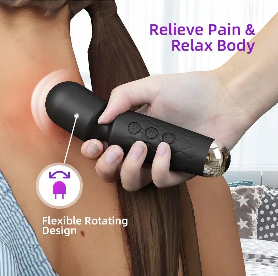 20 Speeds Powerful AV Vibrator for Women Nipple G spot Clitoris Stimulator Magic-Wand Dildo Female Masturbation Adult Sex Toys EROCIT