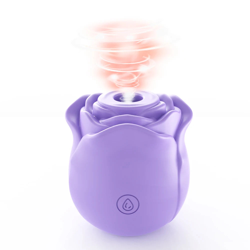1PC Rose Flower 2 In 1 Vibrator Sucking Beating Nipple Clitoral Stimulator Powerful G-spot Vaginal Vibrator Sex Toys for Women EROCIT