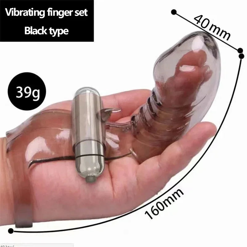 Finger Sleeve Vibrator G Spot Clit Massage Orgasm Massager penis Condom Stick Dildo Rabbit Vibrating Stick Sex Toy for Women EROCIT