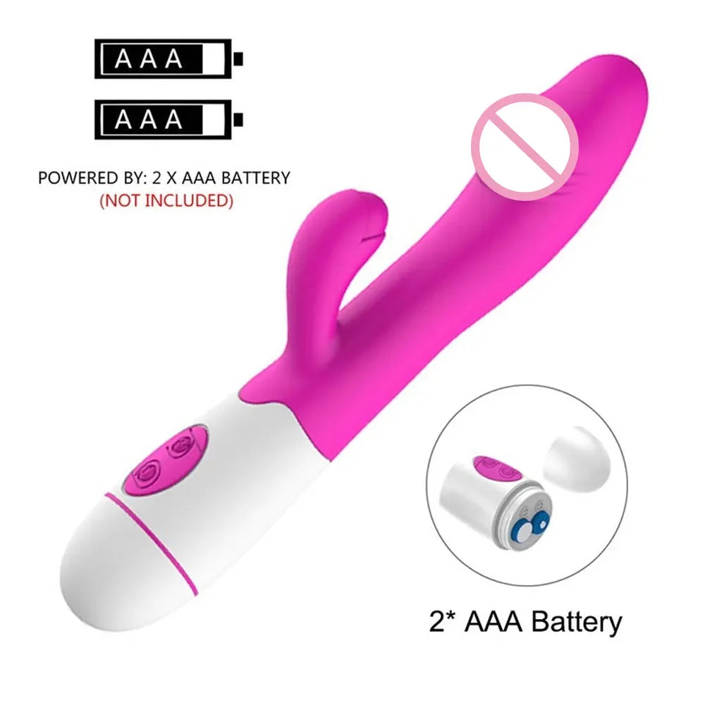 Rabbit Vibrator for Women Vagina G-Spot Nipple Clitoris Stimulator Thrusting Telescopic Rotating Dildo for Adult Sexy Toys EROCIT