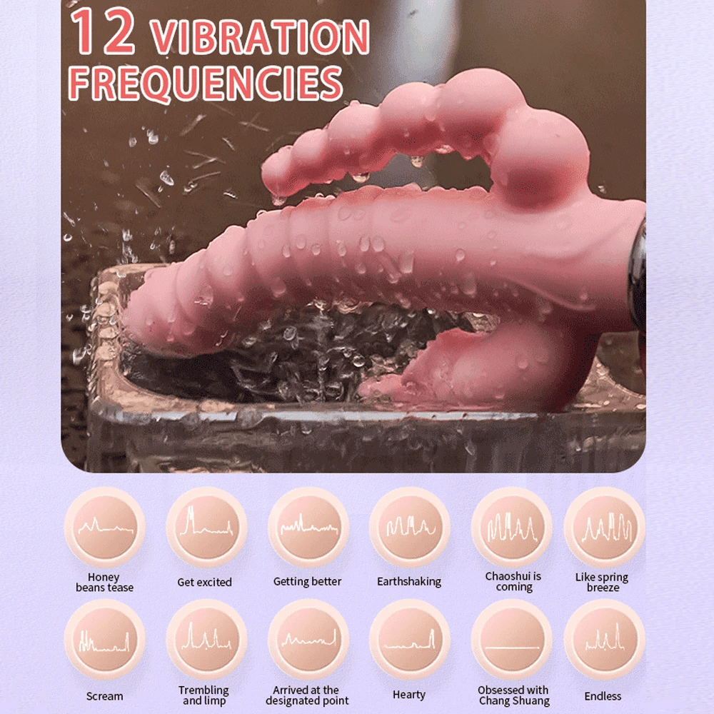 3 In 1 Dildo Rabbit Vibrator Waterproof USB Magnetic Rechargeable Anal Clit Vibrator Sex Toys for Women Couples Sex Shop EROCIT
