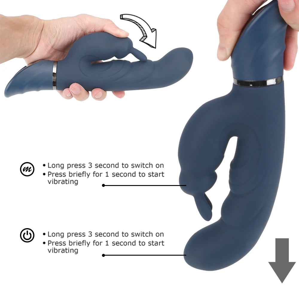 Rabbit Vibrator 10 Vibratory Mode Sexy Toys G-spot Female Dildo Vaginal Clitoris Double Vibrator AV Stick Sexual Adult Products EROCIT