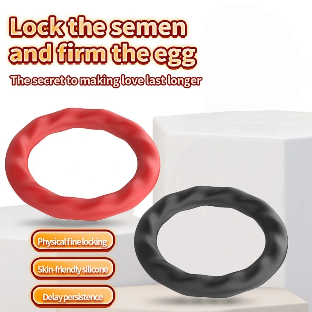 3PCS Cock Rings Penis Enlargement Durable Silicone Penis Ring Sex Toys for Adults Men Male Delay Ejaculation Scrotum Lock Ring EROCIT