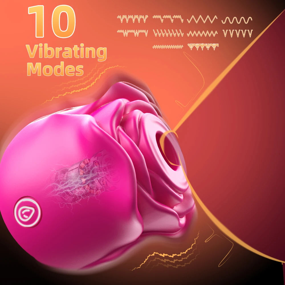 Rose Shape Vagina Sucking Vibrator Nipple Massager Clitoral Vacuum Stimulator Vibrating Female Masturbator Sex Toys for Adults EROCIT