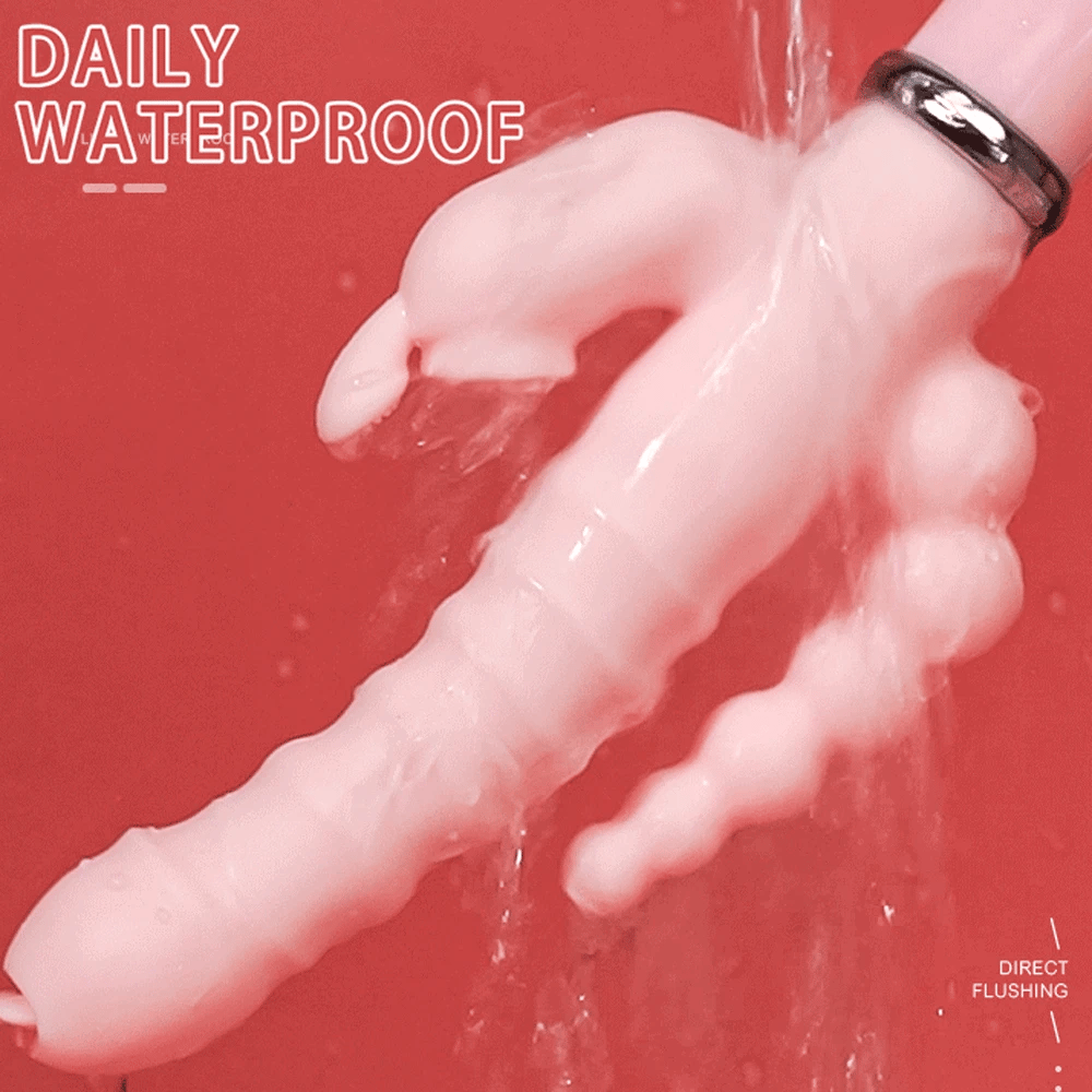 3 In 1 Dildo Rabbit Vibrator Waterproof USB Magnetic Rechargeable Anal Clit Vibrator Sex Toys for Women Couples Sex Shop EROCIT