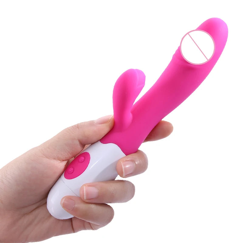 Rabbit Vibrator for Women Vagina G-Spot Nipple Clitoris Stimulator Thrusting Telescopic Rotating Dildo for Adult Sexy Toys EROCIT