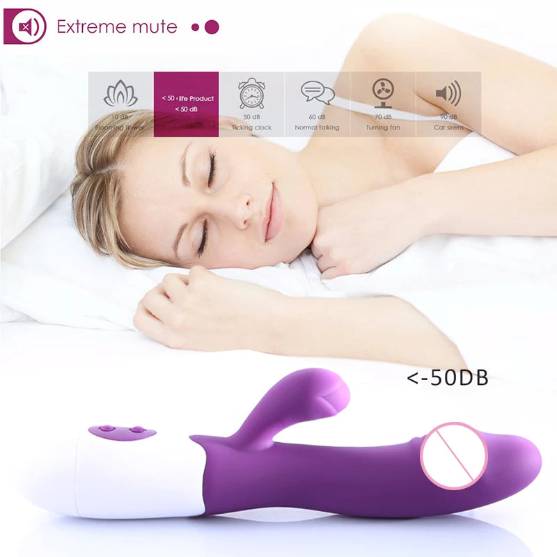 Rabbit Vibrator for Women Vagina G-Spot Nipple Clitoris Stimulator Thrusting Telescopic Rotating Dildo for Adult Sexy Toys EROCIT