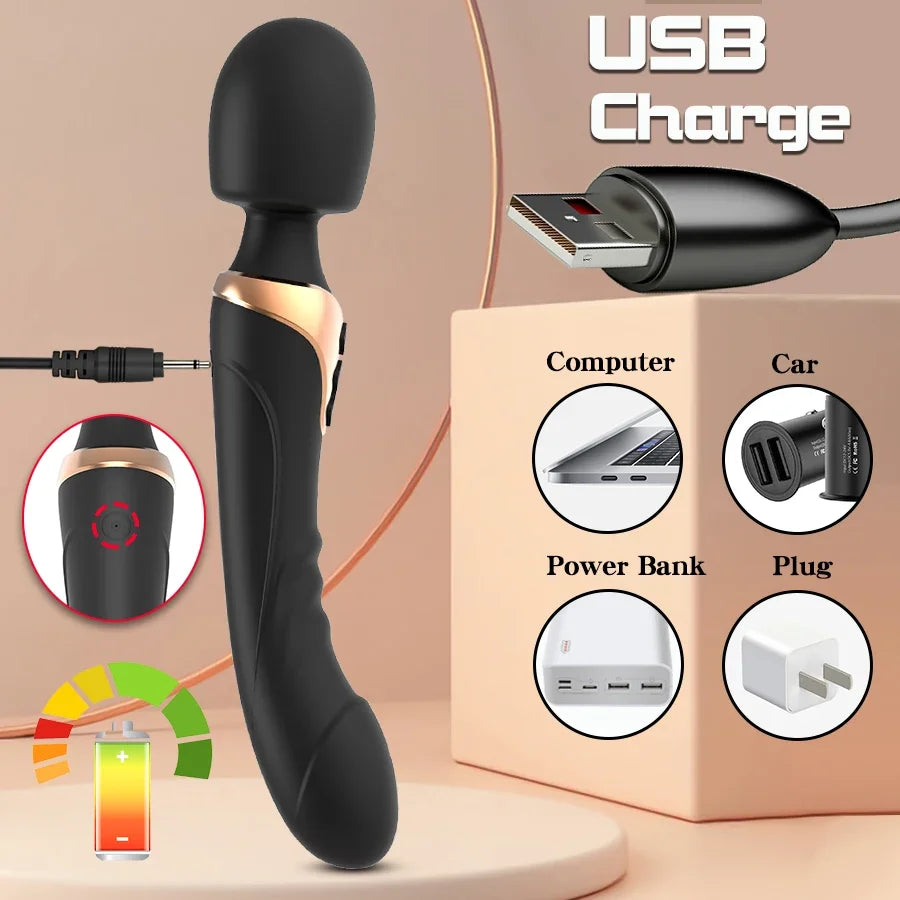 Powerful Vibrator Dildos  Wand for Women 10 Modes Clitoris Stimulator G Spot Vagina Massager Adult Sex Toys for Woman EROCIT