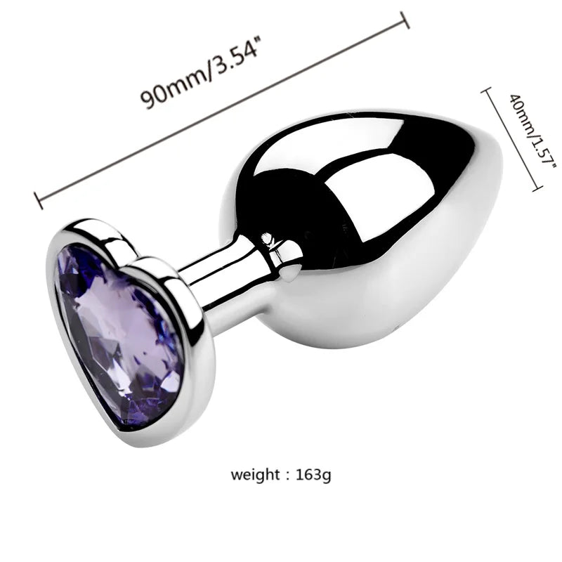3PCS S/M/L Metal Anal Plug Butt Plug Sex Toy Butt Toy for Women Men Couples Gay Adult Game Masturbator Anal Diamond Sex Shop EROCIT
