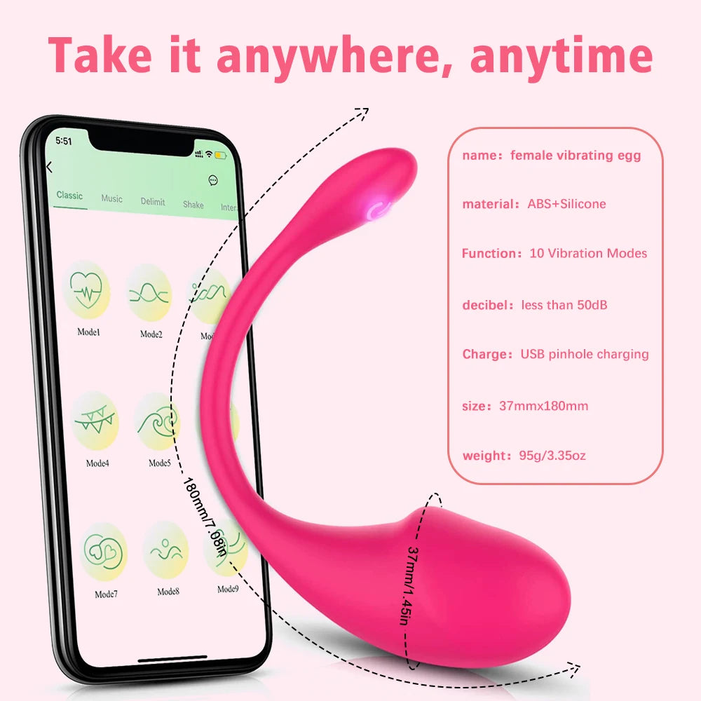 Wireless Vibration Love Egg Vibrator Vaginal G Spot Vibrating Stimulator Wearable Bluetooth APP Control Sex Toys For Adult Women EROCIT