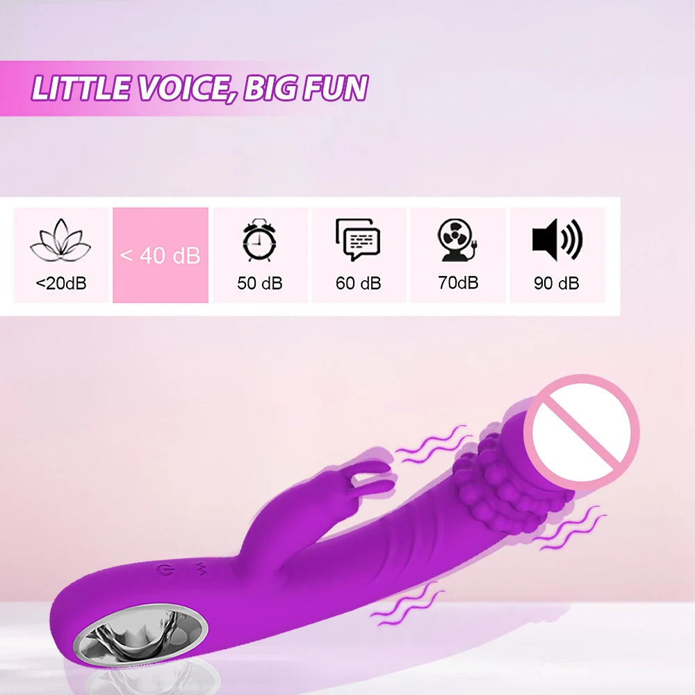 Powerful Rabbit Vibrator for Women G Spot Clitoris Stimulator Vagina Nipple Massage Dildo Masturbation Adults Sex Toy for Female EROCIT