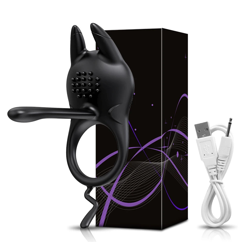 Vibrating Penis Ring for Men Delay Ejaculation Cock Ring Male Penis Massager Clitoral G Spot Stimulation Sex Toys for Couples EROCIT