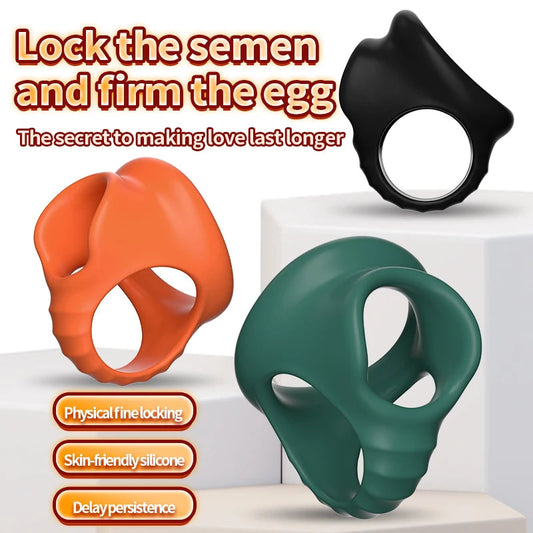Reusable Penis Ring Silicone Semen Lock Ring Delay Ejaculation Time Lasting Cock Ring Sex Toys For Men Couples Adult Products EROCIT