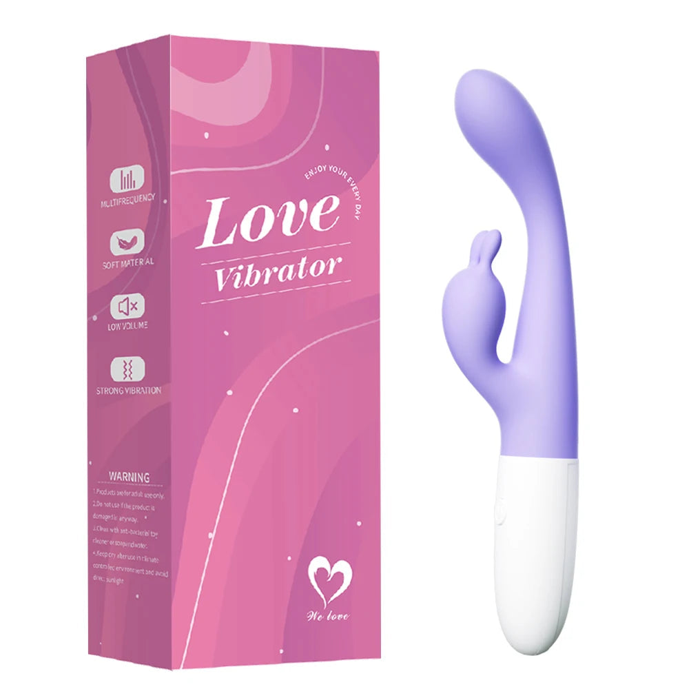 Powerful Double Head Rabbit Vibrators Vagina Clitoris Stimulator G-Spot Massager Sex Toys For Women Female Masturbator Sex Shop EROCIT